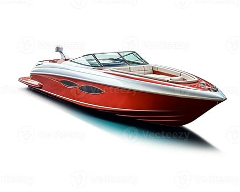 Speedboat on white background. Generative AI 32873861 Stock Photo at ...