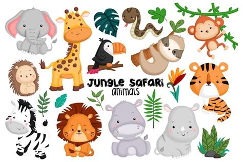 Jungle Animal Clipart - Cute Animal - Safari (2397094)