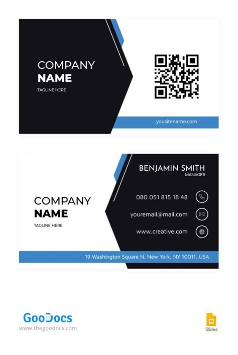 Corporate Business Сard Template In Google Slides