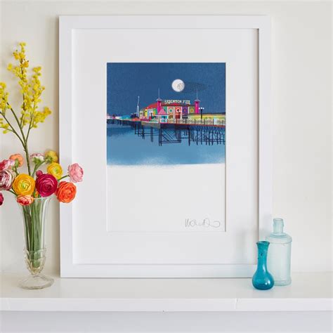 Brighton Palace Pier at Night Print, Night Seascape Picture - Etsy