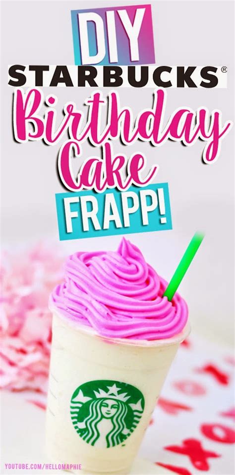 Hellomaphie: DIY STARBUCKS BIRTHDAY CAKE FRAPPUCCINO