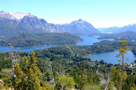 View on Nahuel Huapi National Park and Lake - Argentina Stock Image - Image of nature, nahuel ...