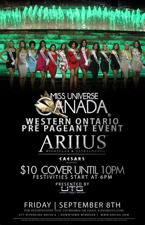 Miss Universe Canada 2017 Western Ontario Pre Pageant Event at Ariius ...