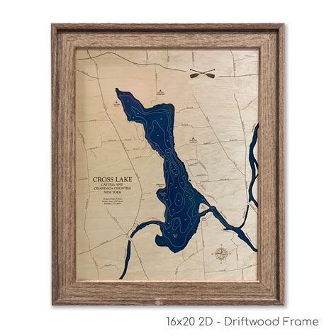 Cross Lake Map | Wooden Maps | thirtyAXIS