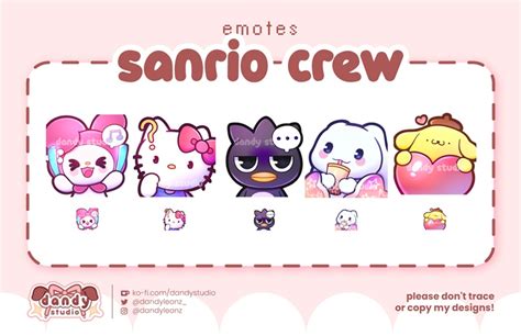 Sanrio Crew Emotes Pack - Dandyleonz's Ko-fi Shop - Ko-fi ️ Where creators get support from fans ...