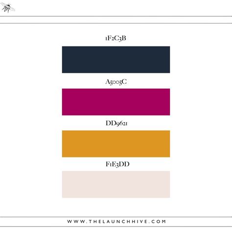 Bright Feminine Color Palette - The Launch Hive | Website color palette, Brand color palette ...