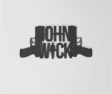 STL file JOHN WICK LOGO 🪞・3D printable model to download・Cults