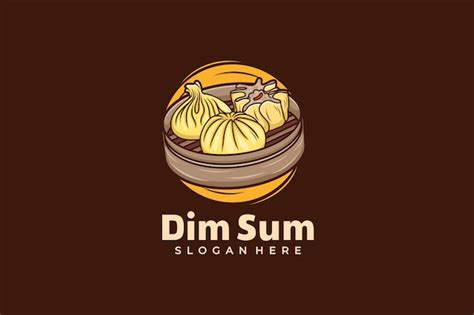 Dim sum logo design template | Premium Vector