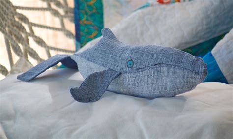 Whale toy plush handmade small humpback whale baby by lilyandgus