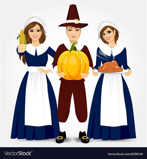 For thanksgiving of the pilgrims Royalty Free Vector Image