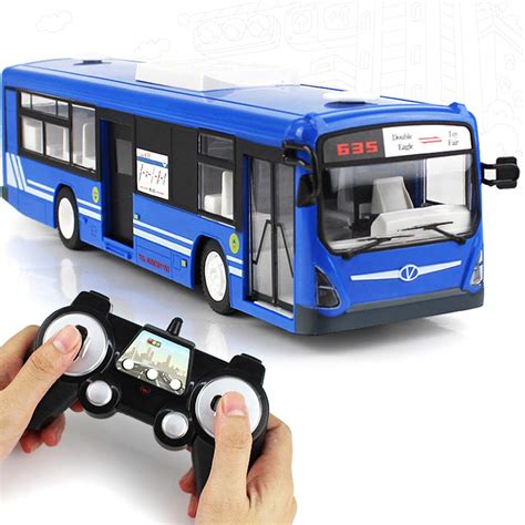 Buy Teakpeak Remote Control Bus Toy, 2.4G RC Bus with Opening Doors ...