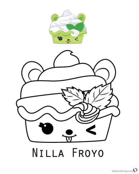 Num Noms Coloring Sheet Series 2 Nilla Froyo - Free Printable Coloring Pages