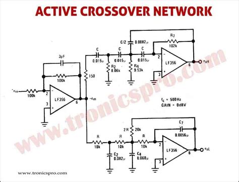 Active Crossover Network Circuit Diagram - TRONICSpro