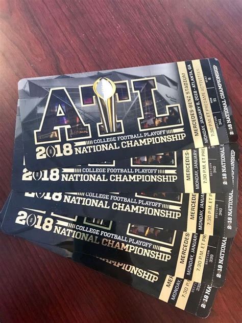 2018 National Championship Ticket Stubs | National championship, Championship football, College ...