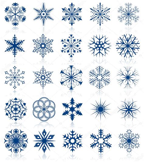 Snowflake shapes. Set 2. — Stock Vector © tuulijumala #2762810