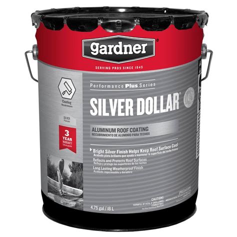 Gardner Gibson 6215-GA 5G Silver Dollar Fibered Aluminum Roof Coating ...