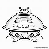 Alien Spaceship Coloring Pages  Free & Printable sketch template