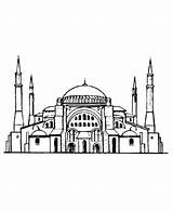 Free Printable Mosque sketch template