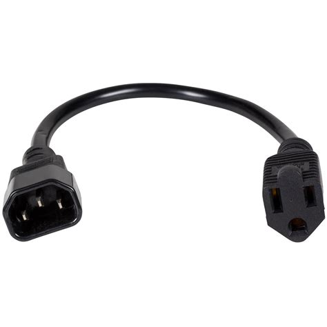 IEC Male to Edison Style Female Power Cord Adapter 16-3 | eBay