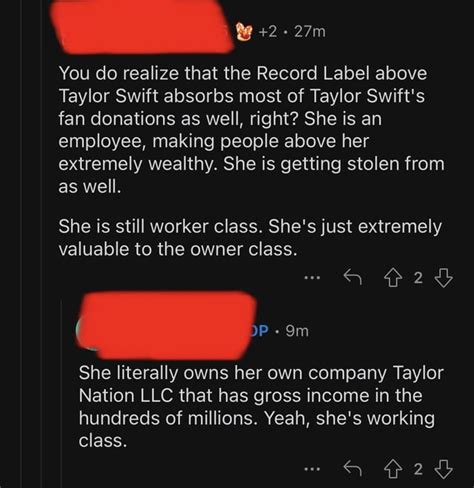 Taylor Swift is working class : r/clevercomebacks