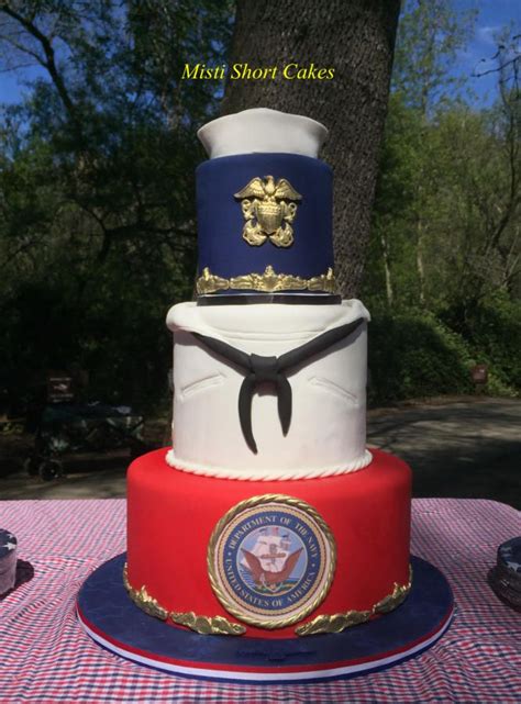 United State Navy Cake | Navy cakes, Navy birthday, Military cake