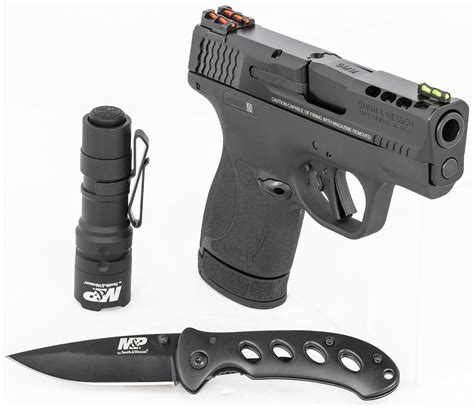 Smith & Wesson M&P Shield Plus Performance Center M2.0 9mm Pistol with Thumb Safety and EDC Kit ...