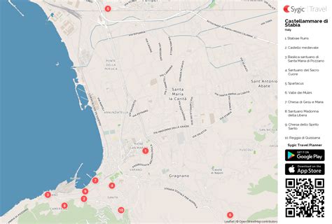 Castellammare di Stabia Printable Tourist Map | Sygic Travel