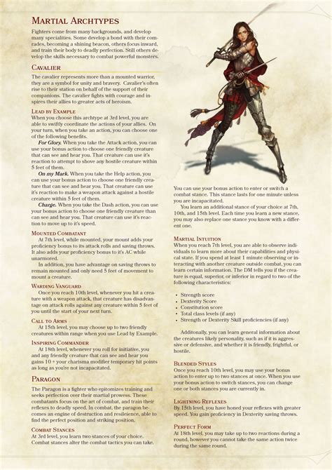 DnD 5e Homebrew — Barbarian, Fighter, Monk and Rogue subclasses by ...