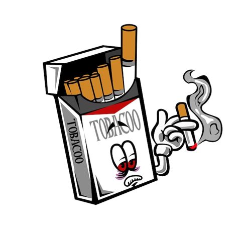 Premium Vector | A cartoon of a pack of cigarettes