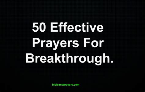 50 EFFECTIVE PRAYERS FOR BREAKTHROUGH -Bibleandprayers.com