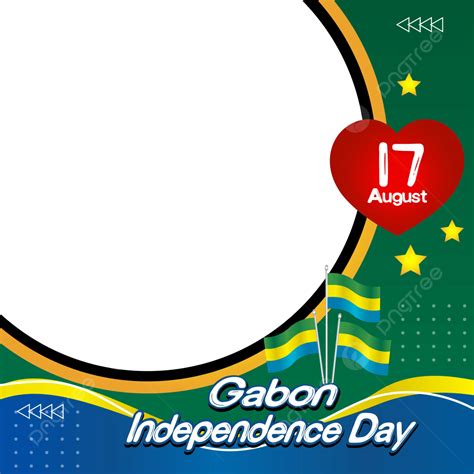 Twibbon Gabon Independence Day Transparent Vector, Frames, Independence ...