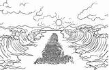 Tsunami Coloring Pages sketch template