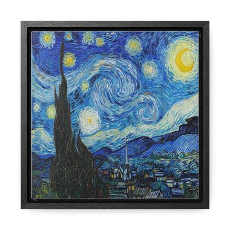 Starry Night Framed Art, Vincent Van Gogh, Van Gogh Gifts, Van Gogh Canvas Wall Art, Starry ...