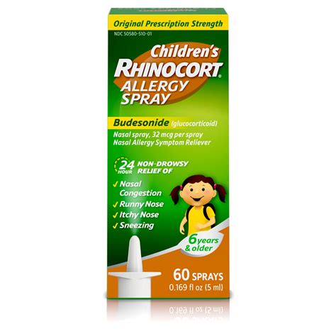 Children's Rhinocort Allergy Nasal Spray, 24 Hour Relief, 60 Spray - Walmart.com - Walmart.com