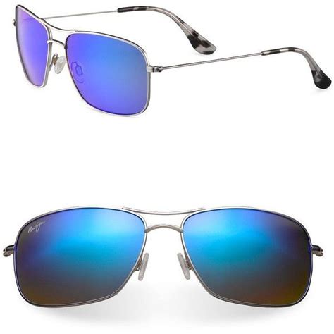 Maui Jim Wiki Wiki Aviator Sunglasses ($299) liked on Polyvore featuring men's fashion, men's ...