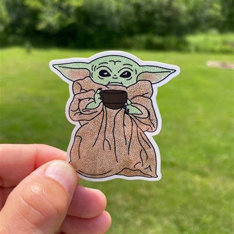 Baby Yoda Star Wars Vinyl Sticker WATERPROOF | Etsy