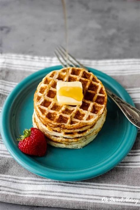 Easy Mini Waffles | THM FP, Low Fat, Low Carb - Oh Sweet Mercy