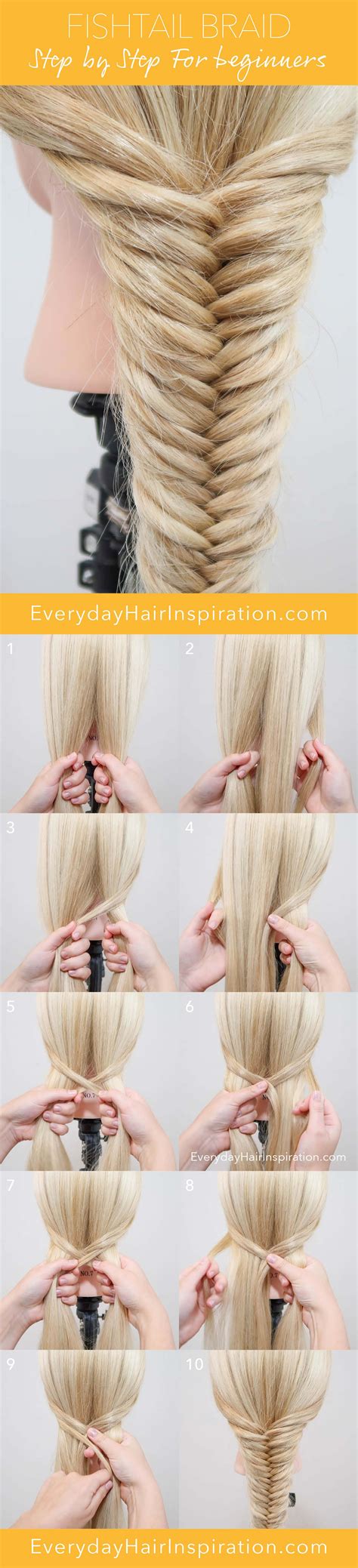 How To Fishtail Braid Diagram