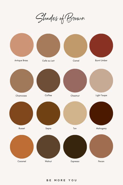 9 Brown color names ideas | brown color names, paint colors for home ...