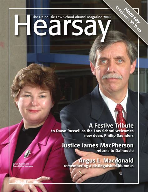 Hearsay 2006 by Alumni Relations - Schulich School of Law - issuu