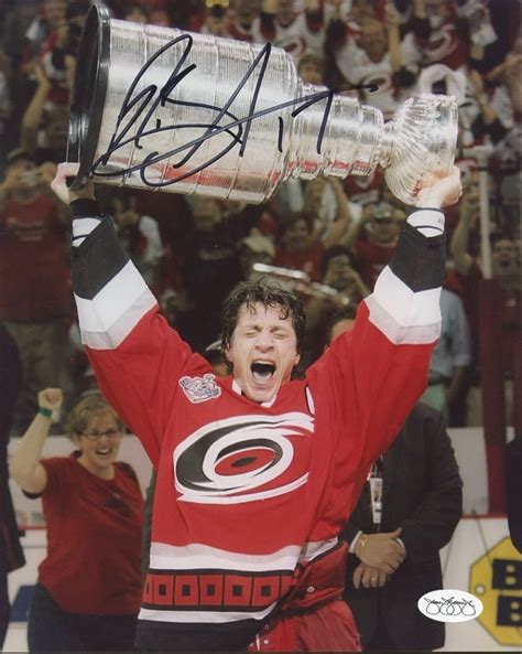 Rod Brind'Amour Signed Hurricanes 2006 Stanley Cup 8x10 Photo (JSA)