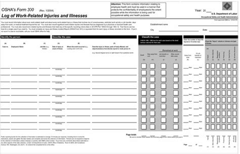 OSHA 300 LOG FILLABLE EBOOK DOWNLOAD
