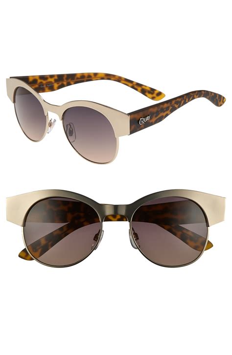 Quay Retro Sunglasses in Gold | Lyst