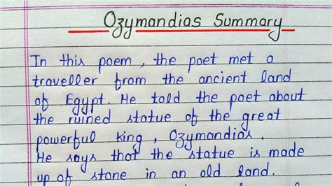 Ozymandias Poem Summary - Infoupdate.org