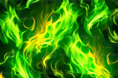 Drawn neon color green, Burning flame background material abstract hand. 24189493 Stock Photo at ...