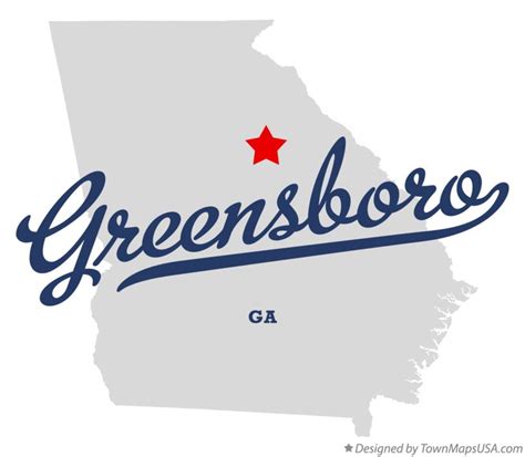 Map of Greensboro, GA, Georgia