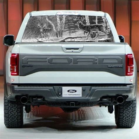 Forest Hunting Deer Pickup Truck Rear Window Decal SUV Car Sticker | Wish Lifted Trucks, Chevy ...