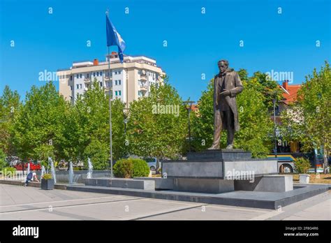 Statue of Ibrahim Rugova in Prishtina, Kosovo Stock Photo - Alamy