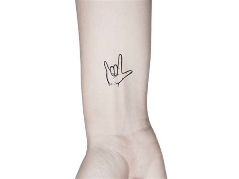 ILY Sign Language Temporary Tattoo / I Love You Tattoo - Etsy in 2024 | Love yourself tattoo ...