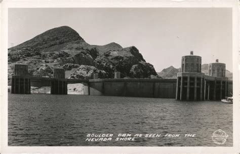 Boulder Dam as seen from the Nevada Shore Boulder City, NV Postcard